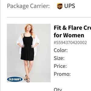 Fit & Flare Cross-Back Mini Cami Dress for Women - NWT